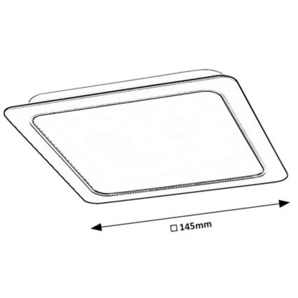 Rabalux - Вбудоване світлодіодне світильник LED/12W/230V 14,5x14,5 см