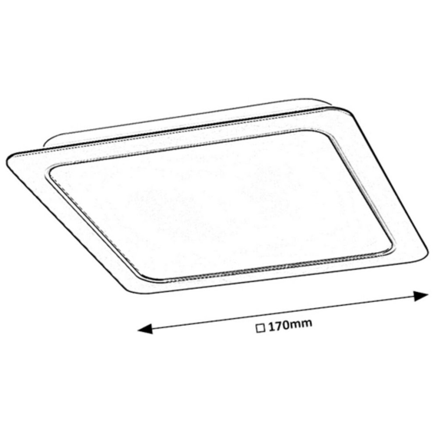 Rabalux - Вбудований стельовий LED світильник LED/17W/230V 17 cm
