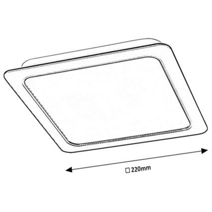 Rabalux - Светодиодный встроенный светильник LED/24W/230V 22x22 см