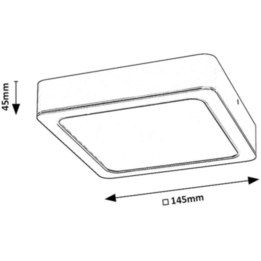 Rabalux - Світильник стельовий LED/12W/230V 14,5x14,5 см