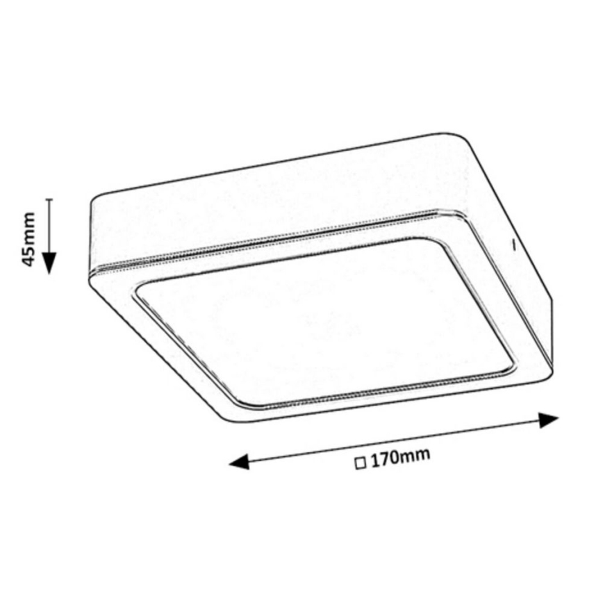 Rabalux - Світильник стельовий LED/17W/230V 17x17 см