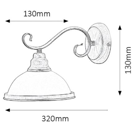 Rabalux 2751 - Настенный светильник ELISETT 1xE27/60W/230V