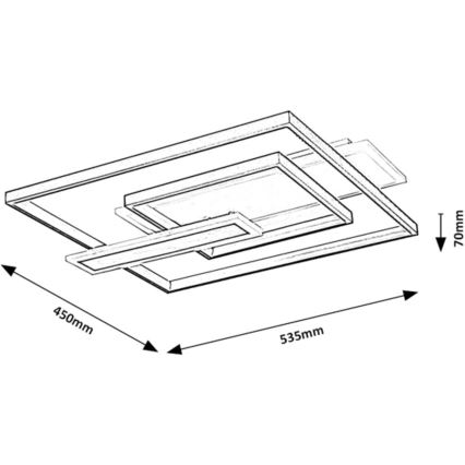Rabalux - LED стельовий світильник LED/50W/230V 43x53,5 cm