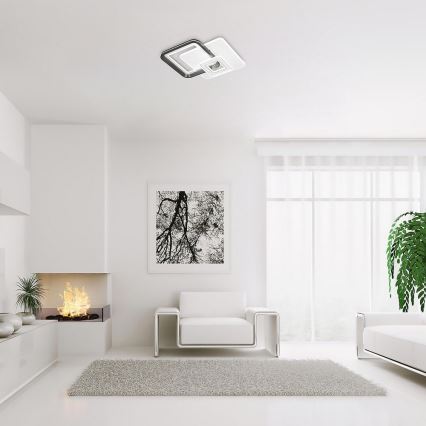 Rabalux - диммируемый накладной потолочный светильник LED/48W/230V 3000K/4000K/6000K + пульт ДУ 49,5x49,5 см