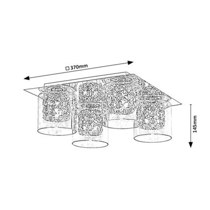 Rabalux - Хрустальный потолочный светильник 4xG9/40Вт/230В 37x37 см