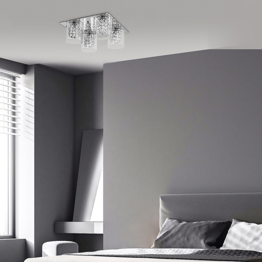 Рабалюкс - Кришталевий стельовий світильник 4×G9/40 Вт/230 В 37×37 см