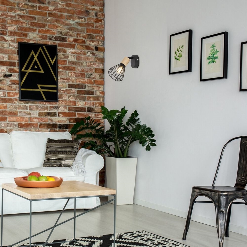 Rabalux - Настенный точечный светильник 1xE14/25W/230V черный/бук