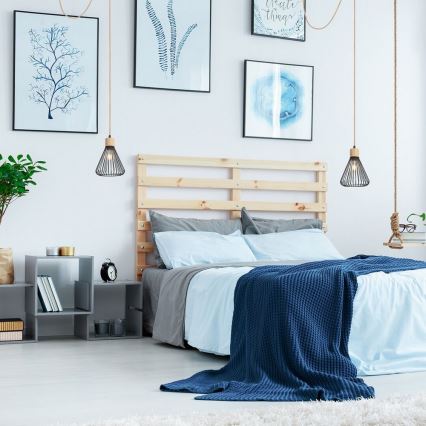 Rabalux - Люстра на тросі 1xE27/40W/230V чорний/бук