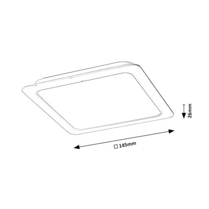 Rabalux - LED  Вбудований стельовий світильник LED/12W/230V 14,5x14,5 см