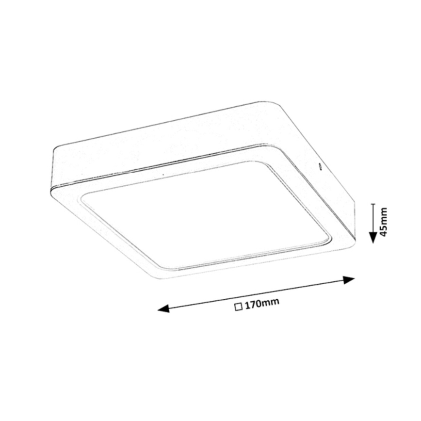 Rabalux - Светодиодный потолочный светильник LED/18W/230V 17 см