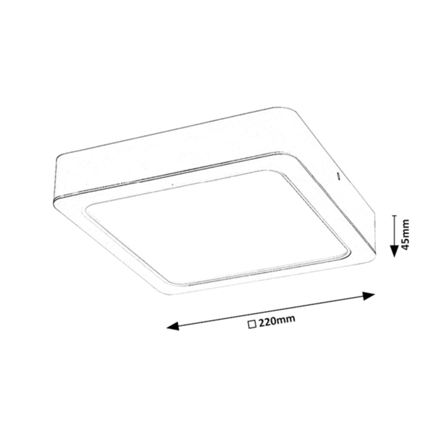 Rabalux - Стельовий LED світильник LED/24W/230V 22x22 см