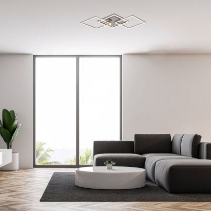 Rabalux - Світлодіодна накладна люстра LED/43W/230V глянцевий хром 37x76,5 см