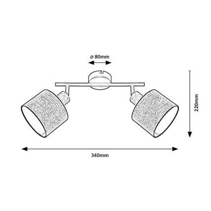 Rabalux - Точковий світильник 2xE14/40W/230V