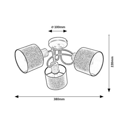 Rabalux - Припотолочная люстра 3xE14/40W/230V