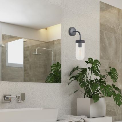 Rabalux - Настінний світильник для ванної кімнати 1xE27/60W/230V IP44 чорний