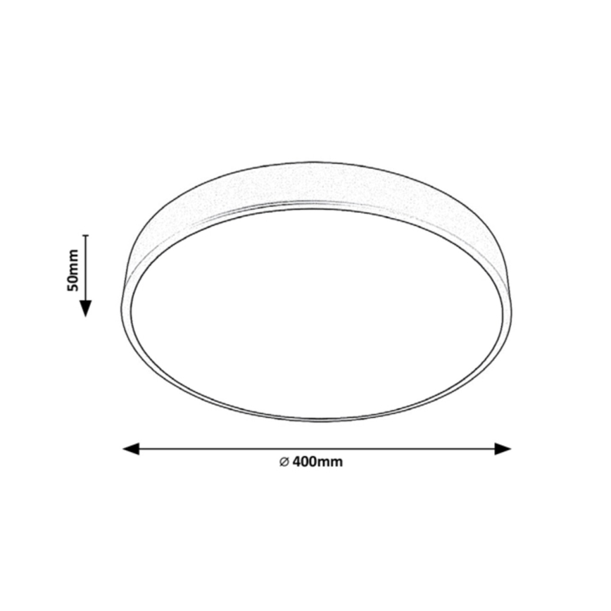 Rabalux - Стельовий LED світильник LED/36W/230V 40 см срібний