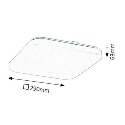 Rabalux - Стельовий LED світильник 1xLED/20W/230V 29x29 см