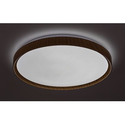 Rabalux - Светодиодный потолочный светильник с регулированием яркости LED/50W/230V 3000-6500K бук + дистанционное управление