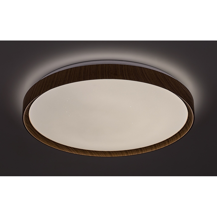 Rabalux - Светодиодный потолочный светильник с регулированием яркости LED/50W/230V 3000-6500K бук + дистанционное управление