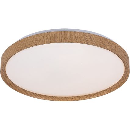 Rabalux - Светодиодный потолочный светильник с регулированием яркости LED/50W/230V 3000-6500K бук + дистанционное управление
