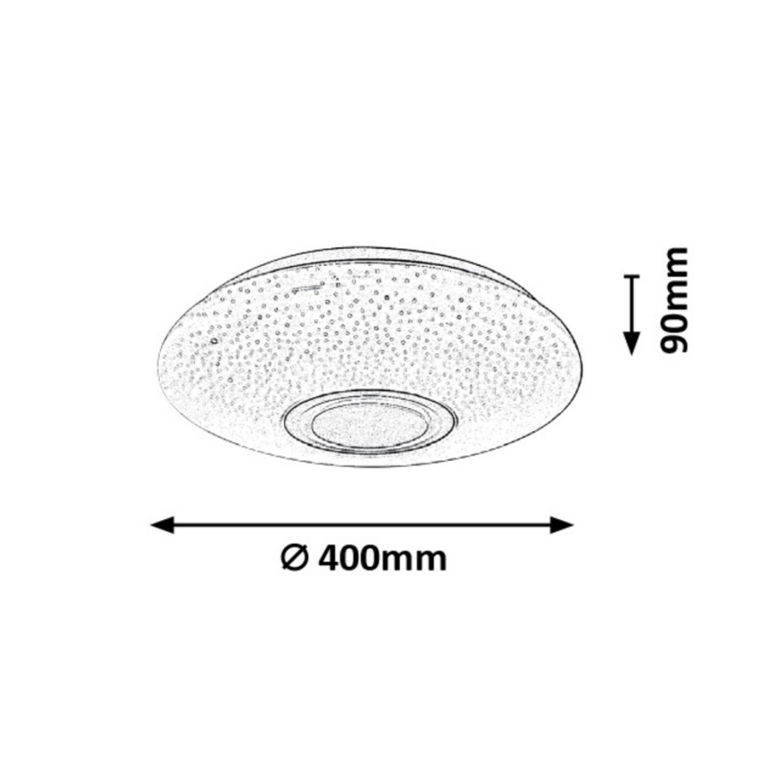Rabalux - LED RGB диммируемый потолочный светильник с динамиком LED/24W/230V Wi‑Fi Tuya + пульт дистанционного управления, диаметр 40 см