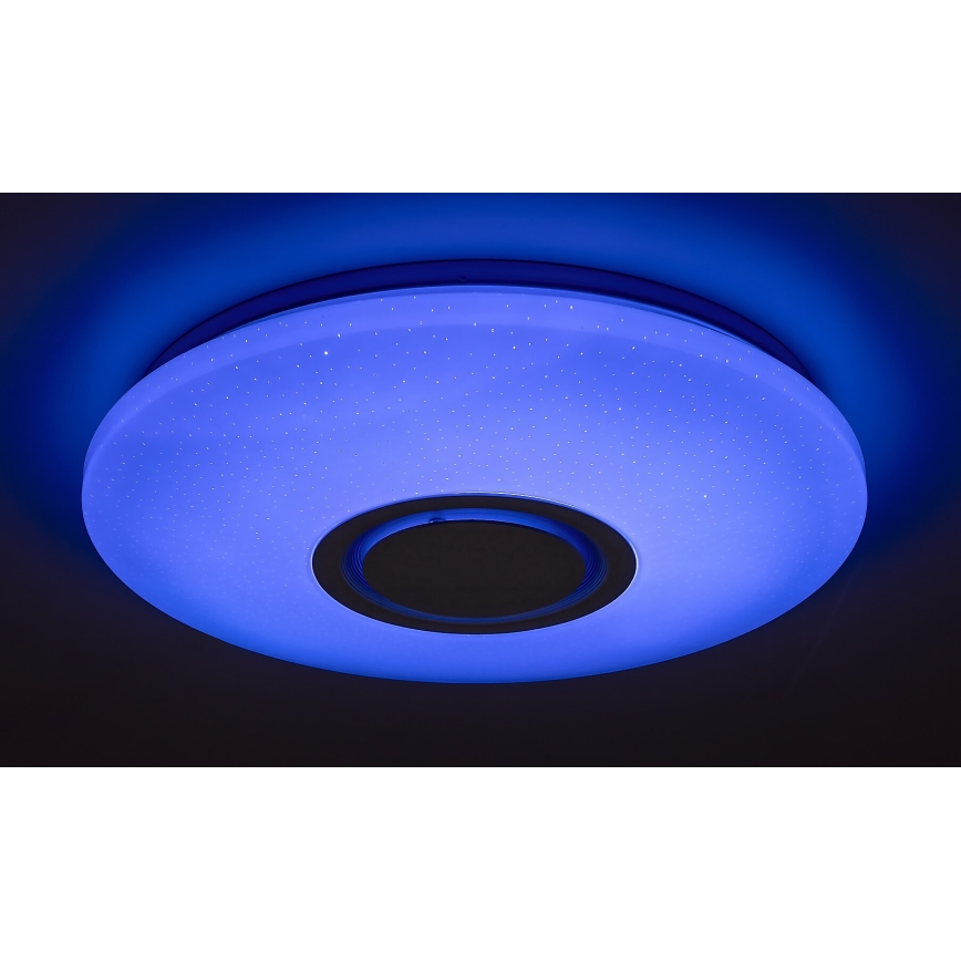 Rabalux - LED RGB Стельовий світильник з регулюванням яскравості та динаміком LED/24W/230V Wi-Fi Tuya + пульт дистанційного керування
