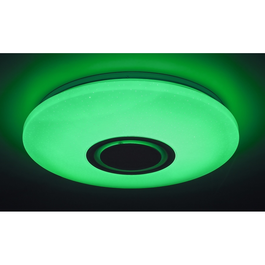 Rabalux - LED RGB Стельовий світильник з регулюванням яскравості та динаміком LED/24W/230V Wi-Fi Tuya + пульт дистанційного керування