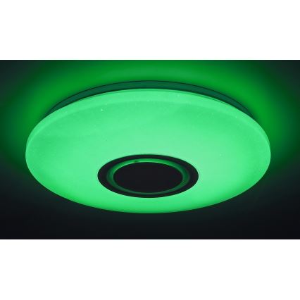 Rabalux - Светодиодный потолочный RGB-светильник с регулированием яркости и динамиком LED/24W/230V Wi-Fi Tuya + дистанционное управление