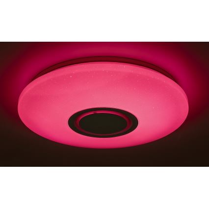 Rabalux - Светодиодный потолочный RGB-светильник с регулированием яркости и динамиком LED/24W/230V Wi-Fi Tuya + дистанционное управление