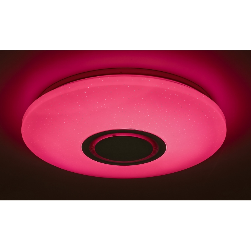 Rabalux - Светодиодный потолочный RGB-светильник с регулированием яркости и динамиком LED/24W/230V Wi-Fi Tuya + дистанционное управление