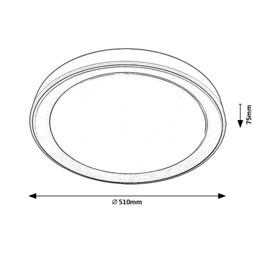 Rabalux - LED RGB Димований стельовий світильник LED/40W/230V 2700-6500K Wi-Fi Tuya діаметр 51 см + пульт дистанційного керування