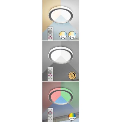 Rabalux - Светодиодный потолочный RGB-светильник с регулированием яркости LED/40W/230V 2700-6500K Wi-Fi Tuya  + дистанционное управление