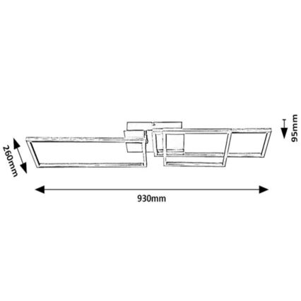 Rabalux - Светодиодная припотолочная люстра LED/44W/230V белая