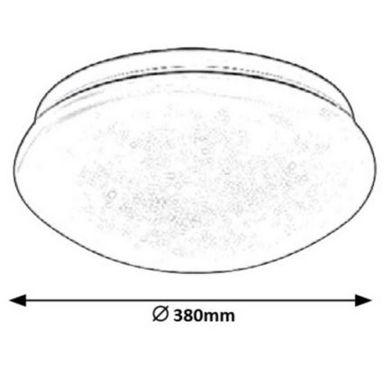 Rabalux - Стельовий LED світильник LED/24W/230V діаметр 38 см