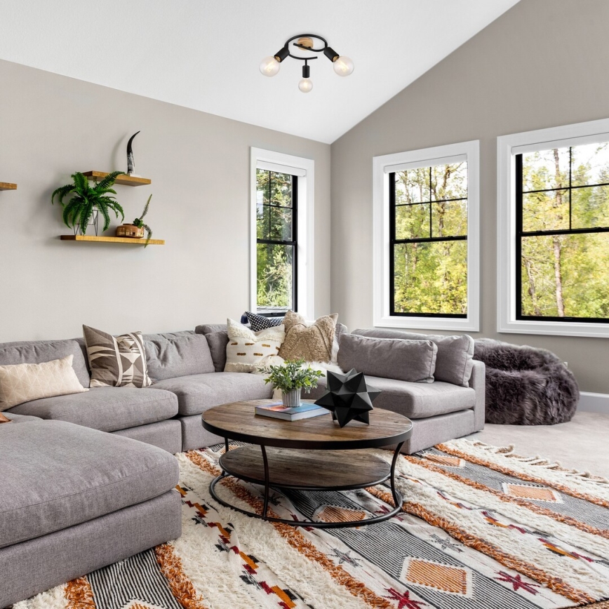 Rabalux - Точечный светильник 3xE27/40W/230V каучук