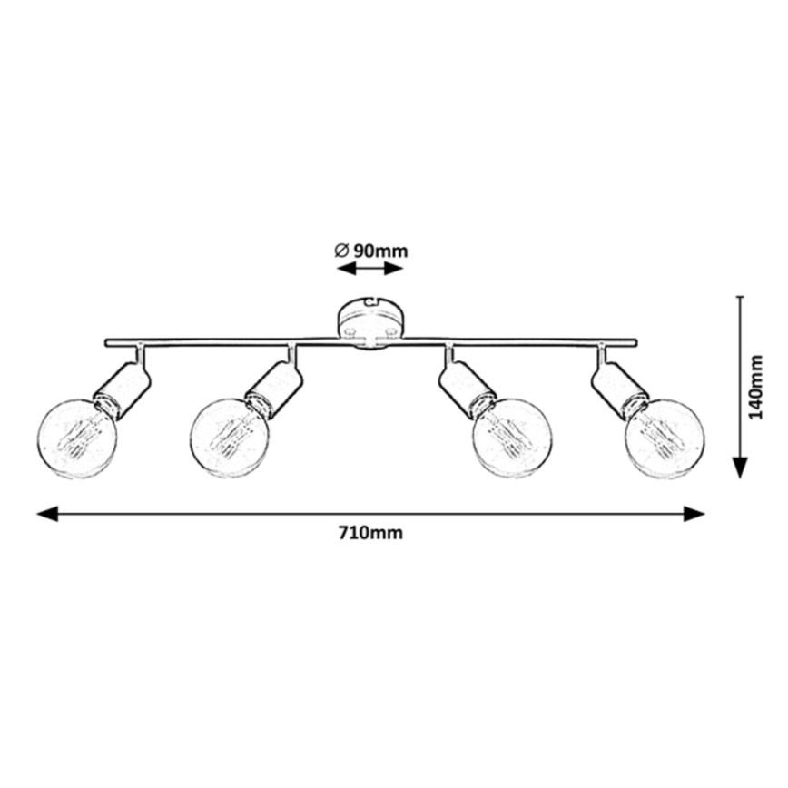 Rabalux - Точковий світильник 4xE27/40W/230V