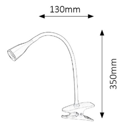 Rabalux - Світлодіодна настільна лампа з затискачем 1xLED/4,5W/230V