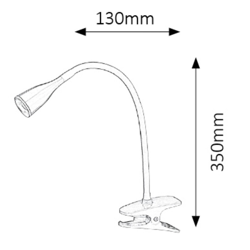 Rabalux - Світлодіодна настільна лампа з затискачем 1xLED/4,5W/230V