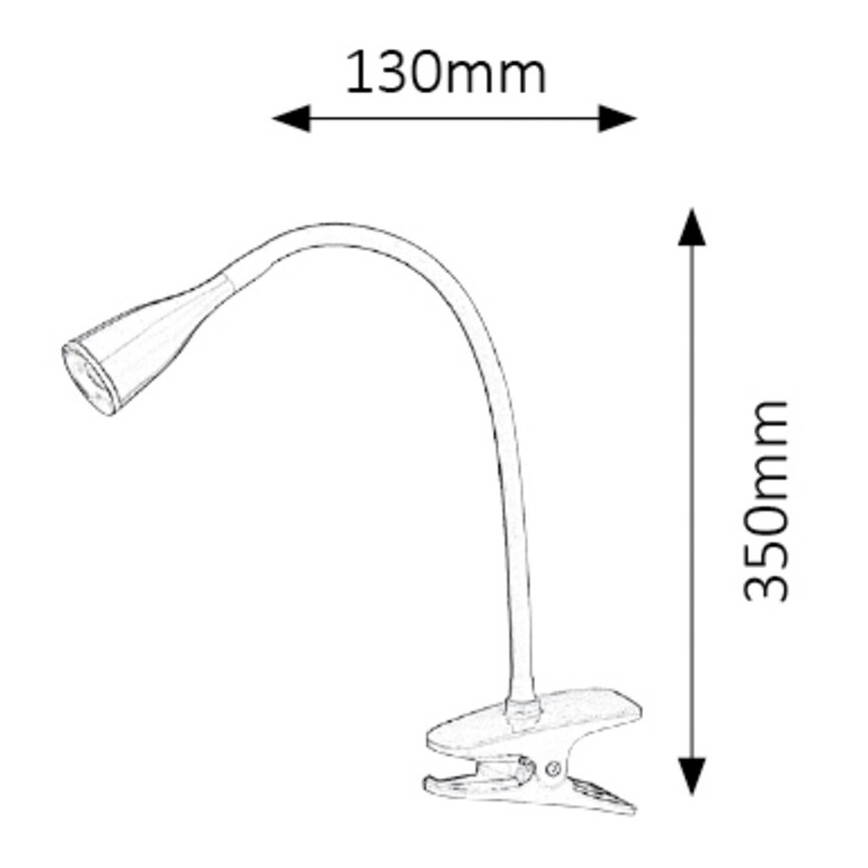 Rabalux 4196 - Светодиодная настольная лампа с зажимом JEFF 1xLED/4,5W/230V белая
