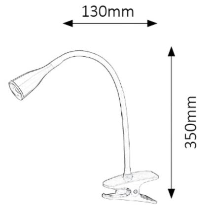 Rabalux - Світлодіодна настільна лампа з затискачем 1xLED/4,5W/230V