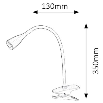 Rabalux - Світлодіодна настільна лампа з затискачем 1xLED/4,5W/230V