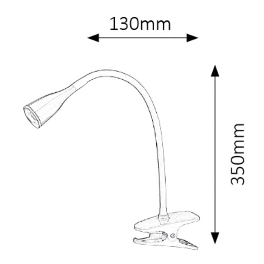 Rabalux - Світлодіодна настільна лампа з затискачем 1xLED/4,5W/230V
