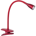 Rabalux 4198 - Светодиодная настольная лампа с зажимом JEFF 1xLED/4,5W/230V красная