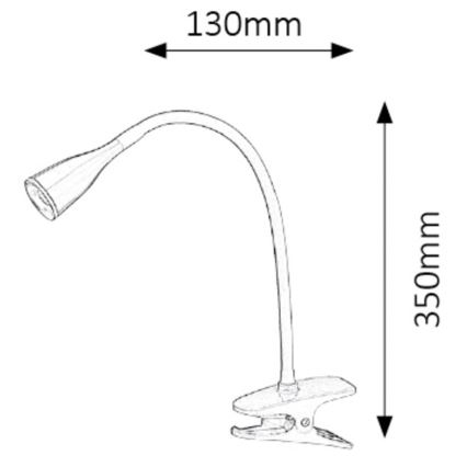 Rabalux - Світлодіодна настільна лампа з затискачем 1xLED/4,5W/230V