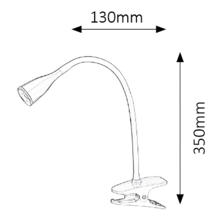 Rabalux - Світлодіодна настільна лампа з затискачем 1xLED/4,5W/230V
