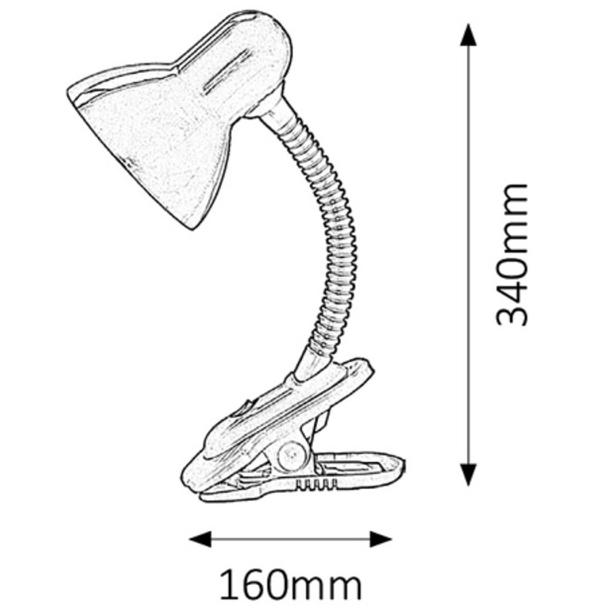 Rabalux - Лампа з затискачем 1xE27/40W/230V