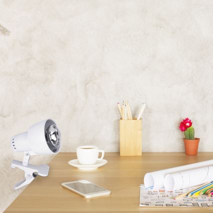 Rabalux - Лампа з затискачем 1xE14/40W/230V білий