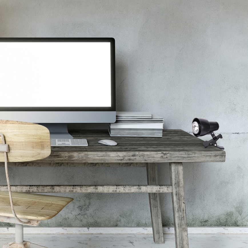 Rabalux - Лампа з затискачем 1xE14/40W/230V чорний