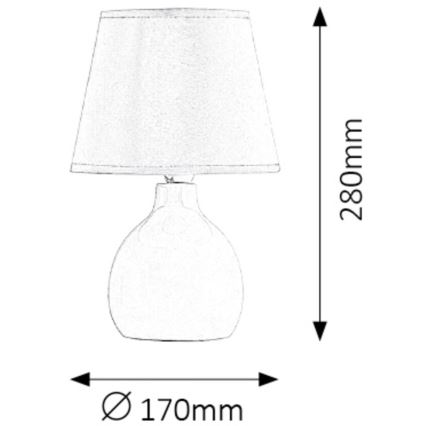 Rabalux 4477 - Настольная лампа INGRID 1xE14/40W/230V зеленая