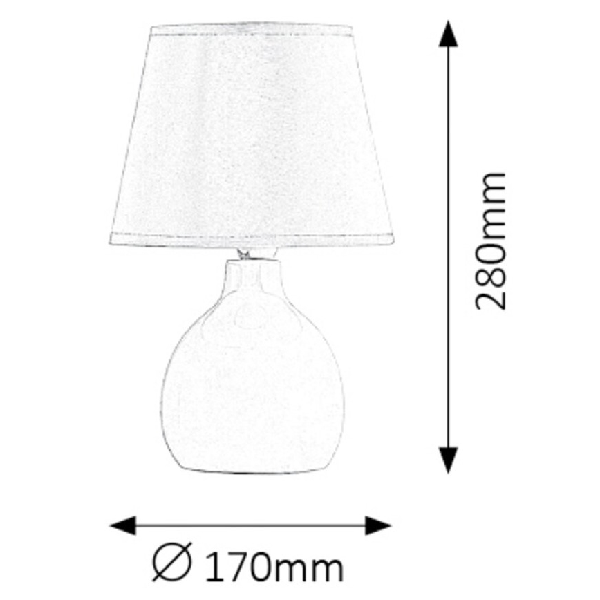 Rabalux 4478 - Настольная лампа INGRID 1xE14/40W/230V бордовая